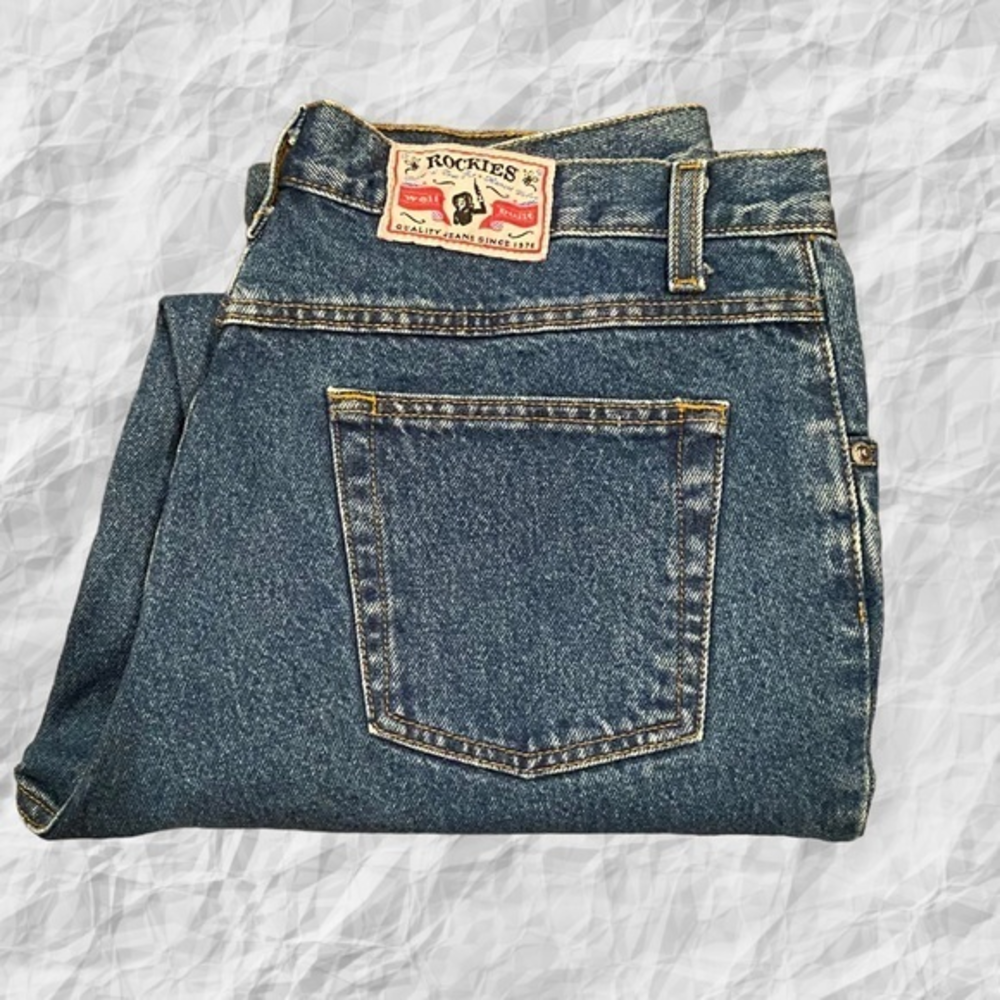 Vintage Rockies Western Jean Slim 15R (34X29) High rise 12”